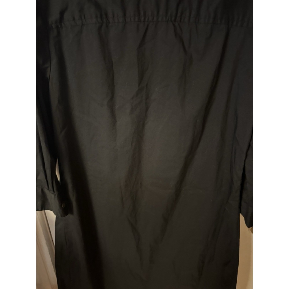 Converse Women's All Star Black 3/4 Sleeve Cotton Shirt Dress - Picture 9 of 14